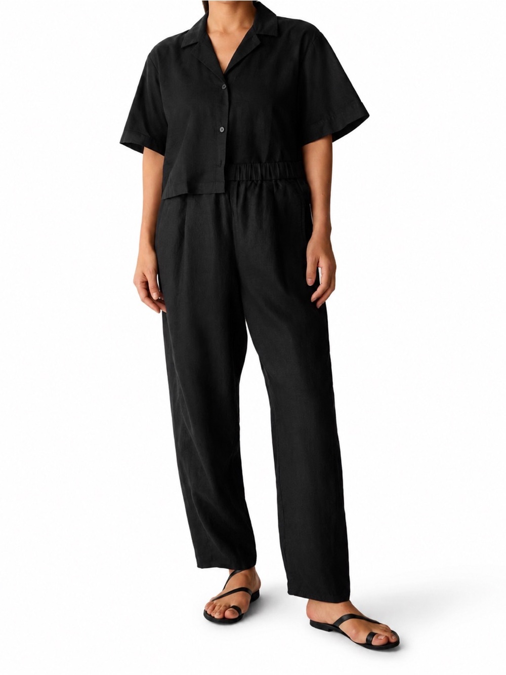 Eileen Fisher 100% Organic Linen Pant 0954 Easy Fit Ankle medium relaxed woman